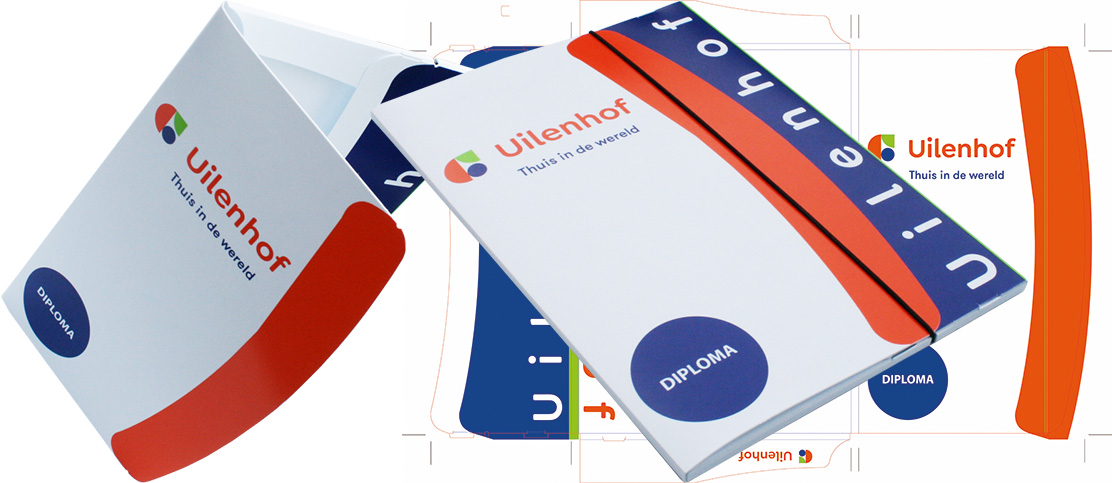Super smalle cassette met insteekvak voor informatie, rapport, certificaat etc.